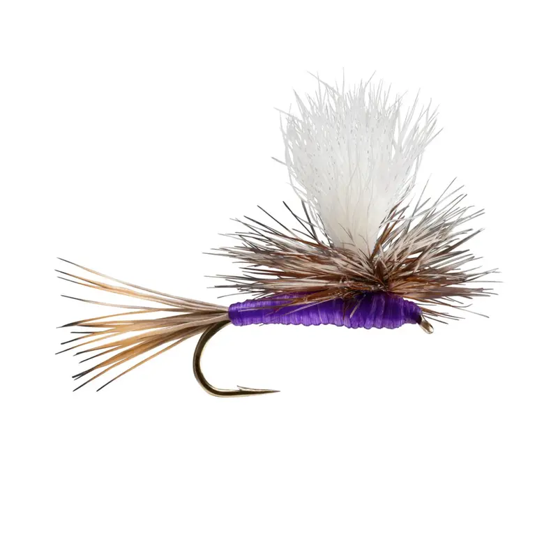 Parachute Purple Dry Fly – Hackled Emerger Pattern 1