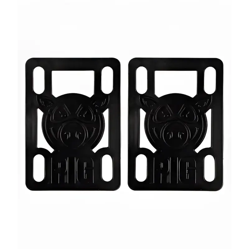 Pig Piles 1/4" Hard Risers – Shock-Absorbing Skateboard Spacers 1