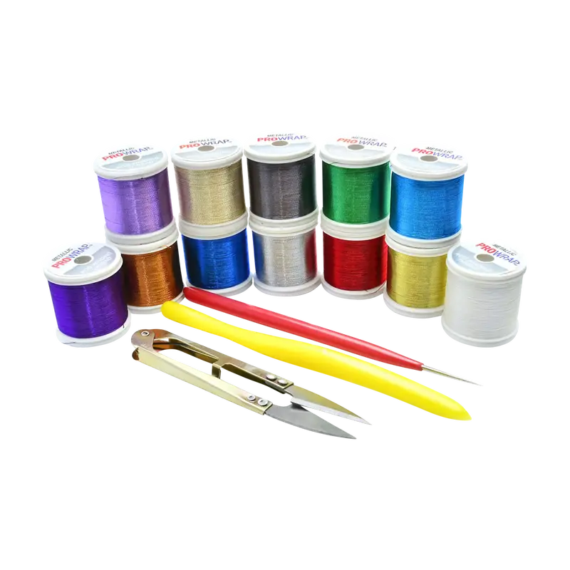 Prowrap Trim Band Creation Kit – Includes Tools & Metallic Thread For Custom Rod Wraps 1