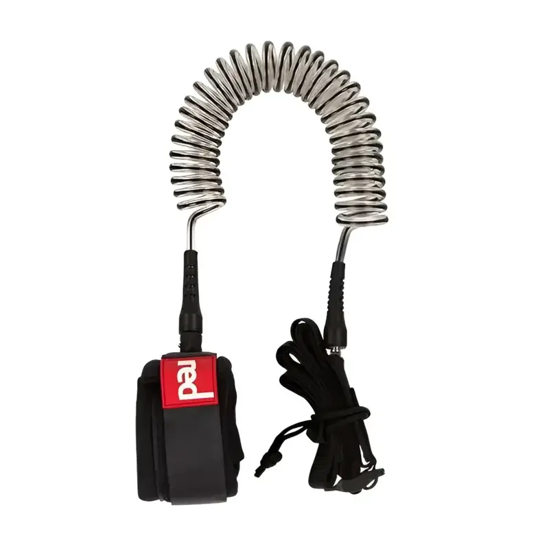 Red Coiled Stand-Up Paddleboard (Sup) Leash – Secure Tether For Water Sports 1