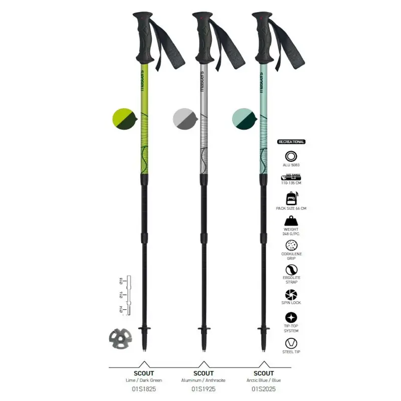 Scout Adjustable Trekking Poles – Aluminum All-Terrain Walking Sticks 1