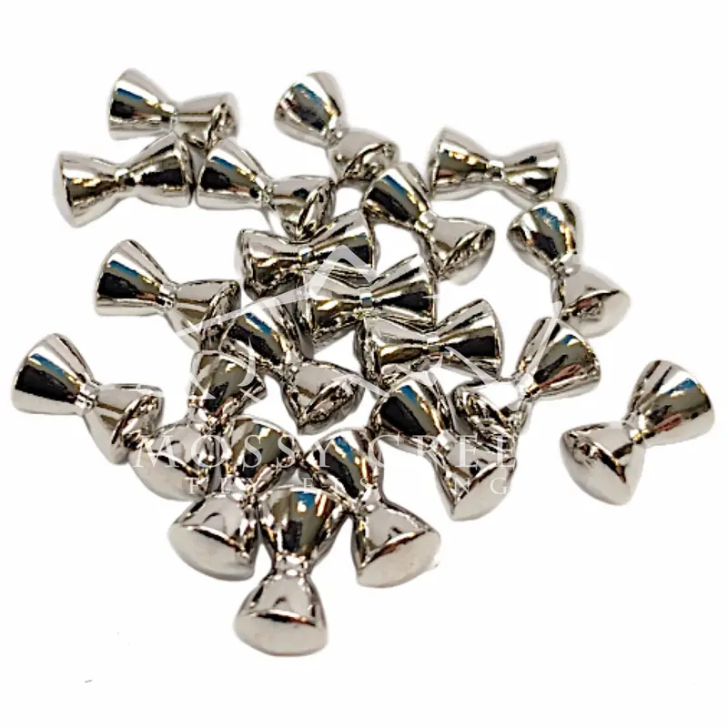 Silver Brass Dumbbell Eyes For Fly Tying 1