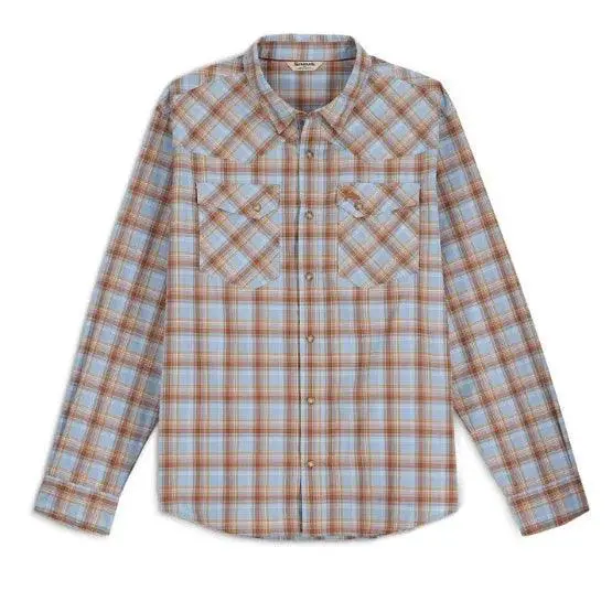 Simms Brackett Long-Sleeve Shirt – Steel Blue 1