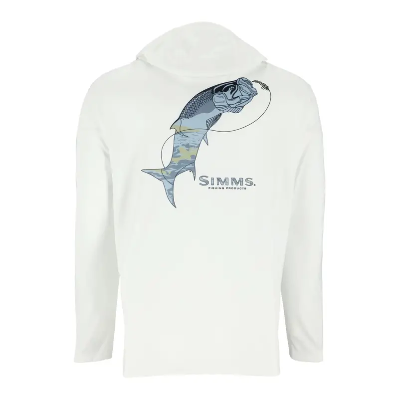 Simms Tech Hoody Artist Series – White Tarpon Graphic Hooded Top (M, Xl, Xxl) 1