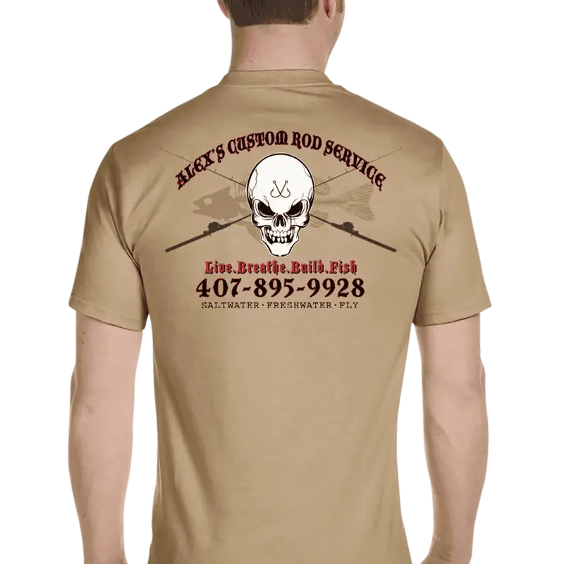 Skull & Crossed Rods T-Shirt – Angler-Inspired Casual Wear 1