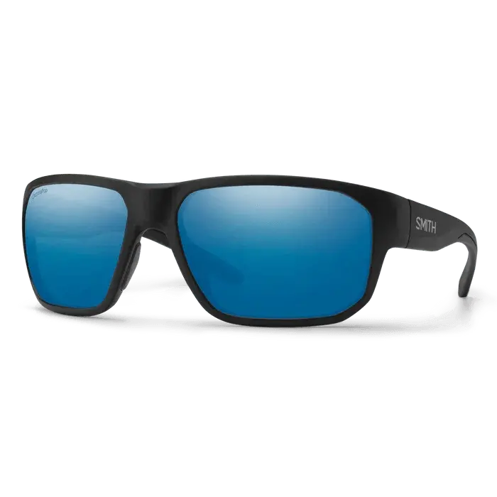 Smith Arvo Sunglasses – Matte Black Frame, Chromapop Blue Mirror Polarized Lens 1