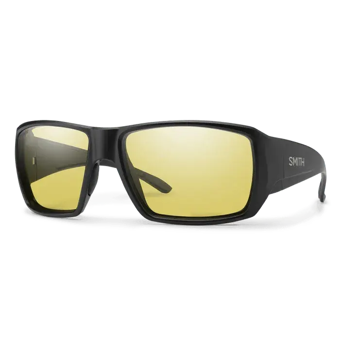 Smith Guides Choice Matte Black Sunglasses – Chromapop Polarized Low-Light Yellow Lenses 1