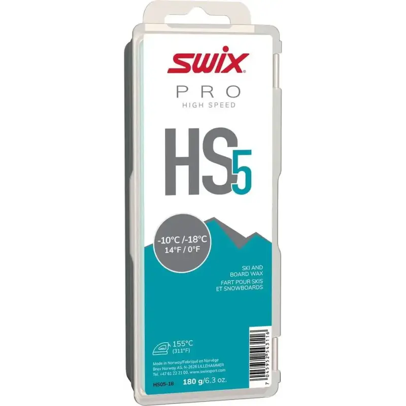 Swix Hs5 Cold-Weather Glide Wax (–10°C To –18°C) – 180G 1