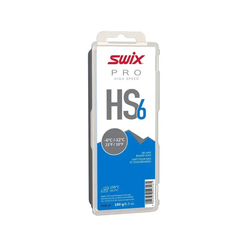 Swix Hs6 Cold-Range Ski Wax (-10°C To -18°C), 180G 1
