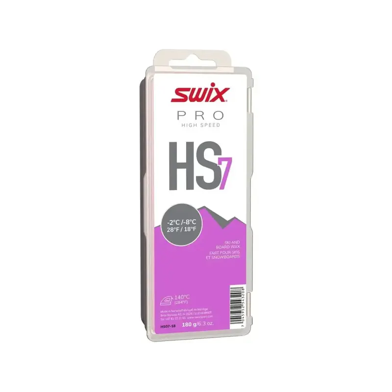 Swix Hs7 Low-Temp Ski Wax (-10°C To -18°C), 180G Block 1