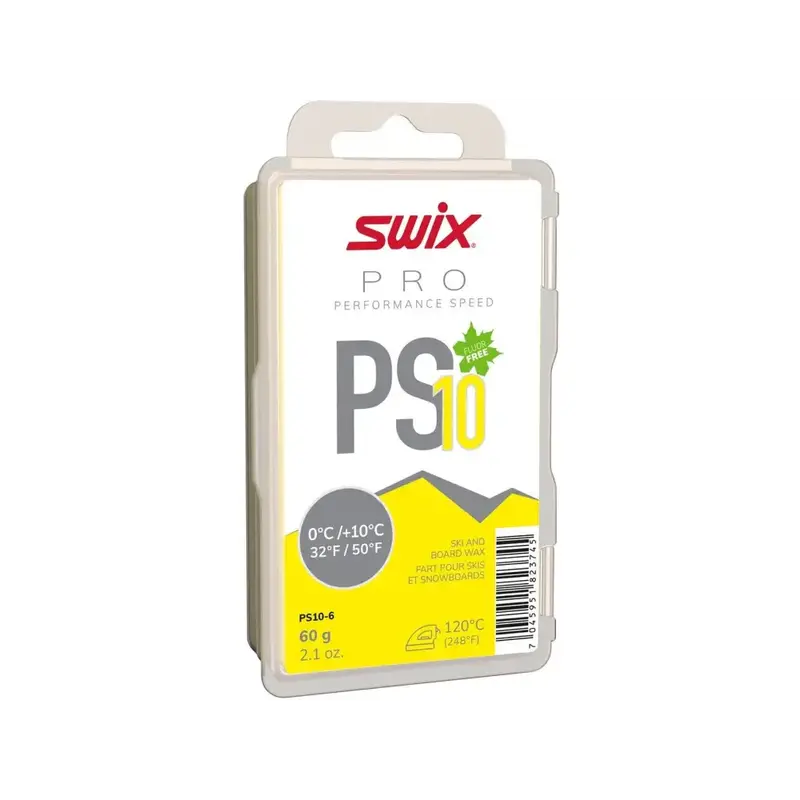 Swix Ps10 Yellow Base Wax – 60G Block For Cold, Dry Snow 1