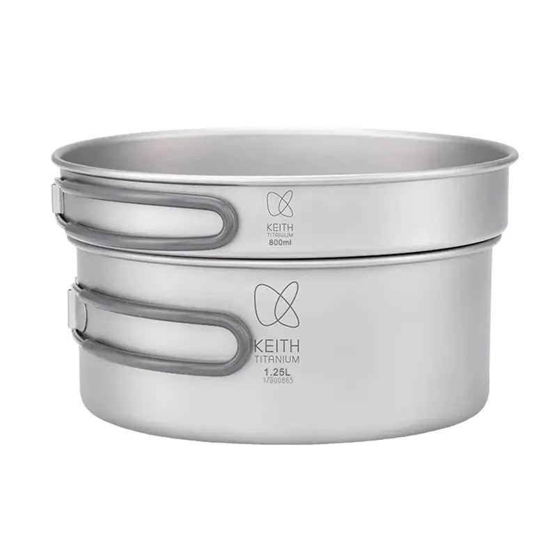Titanium 2-Piece Cookset – Pot And Pan For Backpacking 1