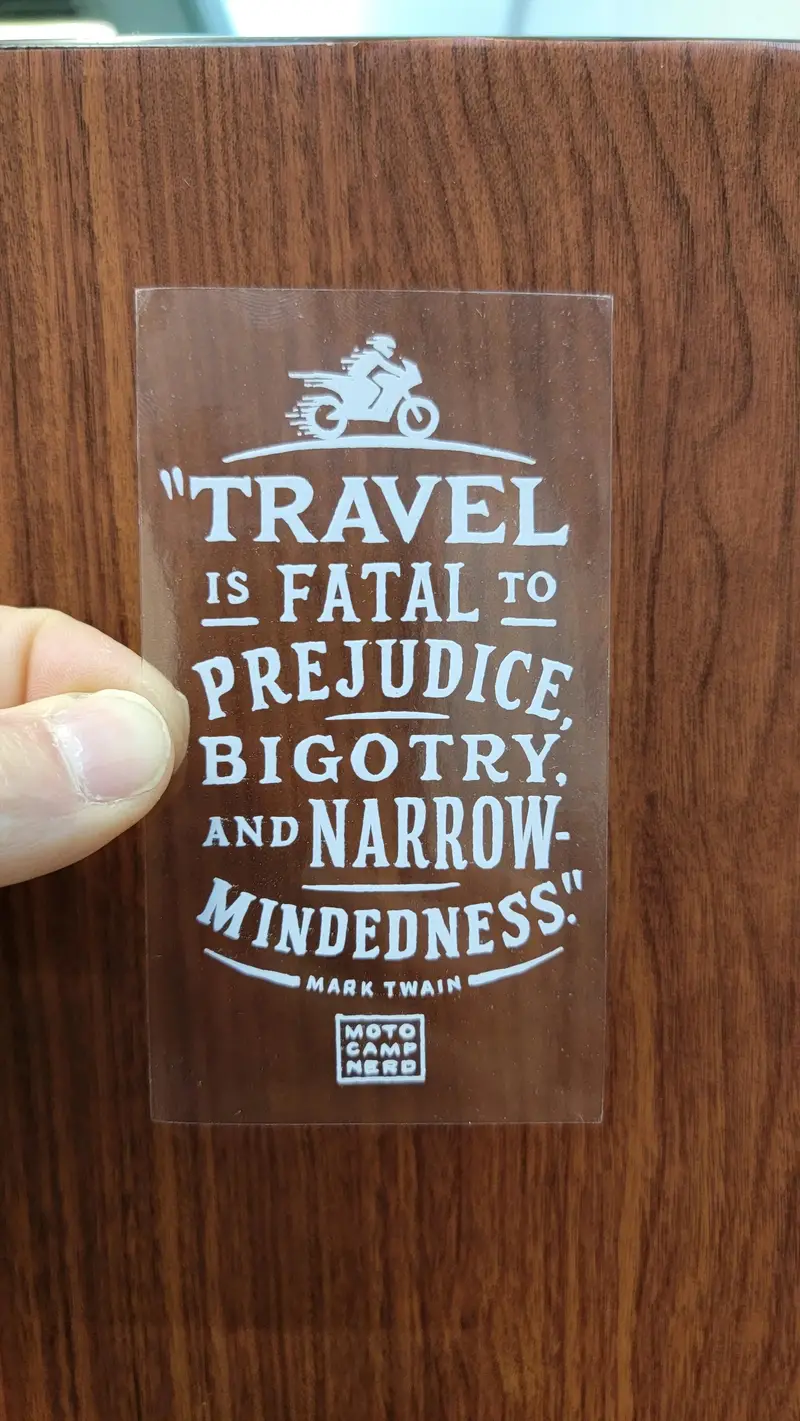 'Travel Is Fatal' Adventure Motivational Sticker 1