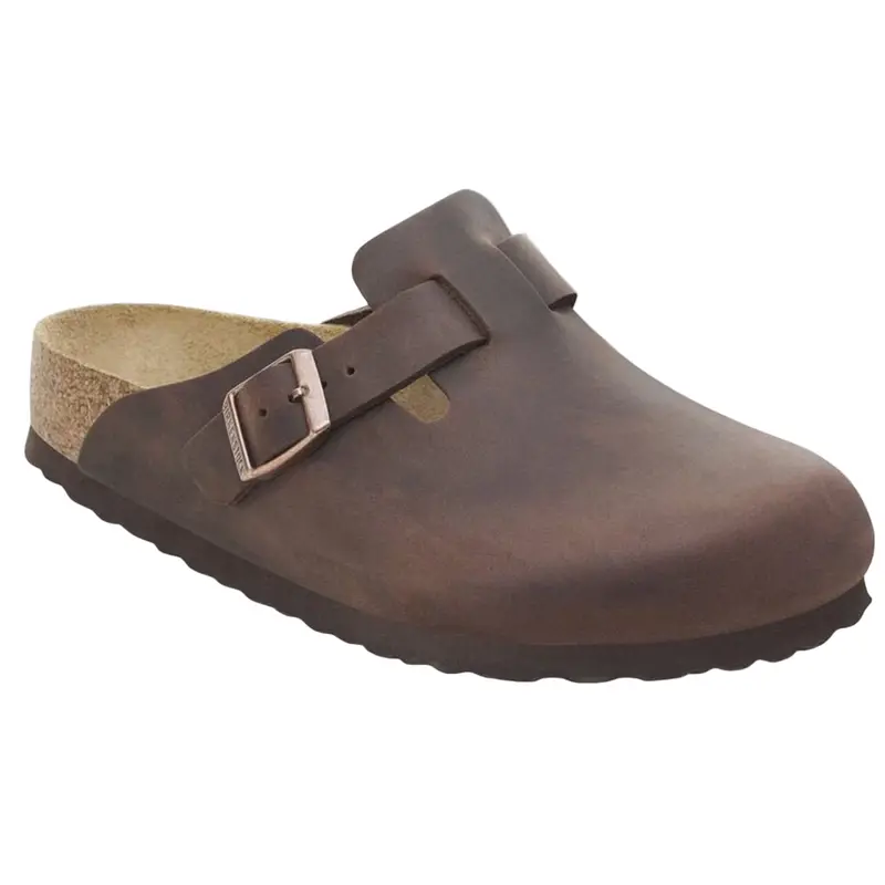 Unisex Boston Clog In Oiled Leather