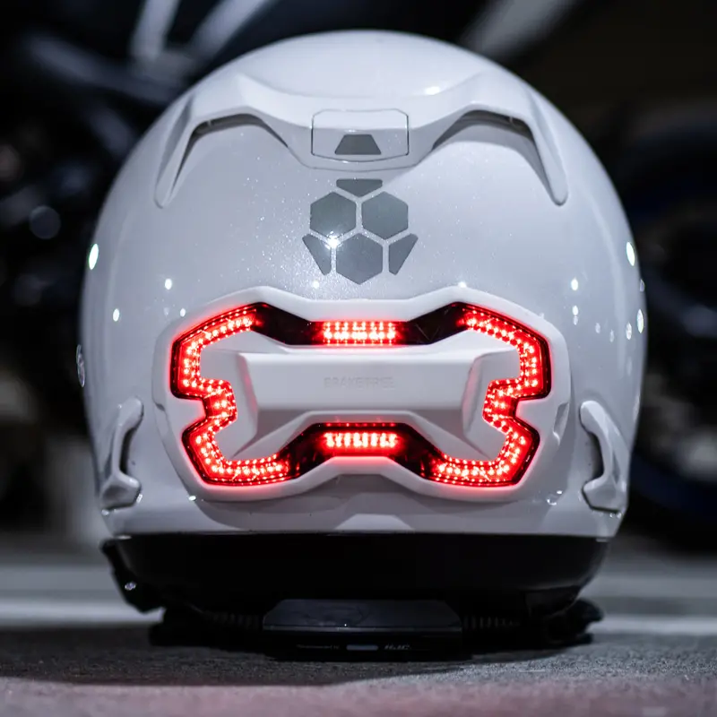 White Brake-Free Usb-C Helmet Light – Bright, Rechargeable Safety Light 1