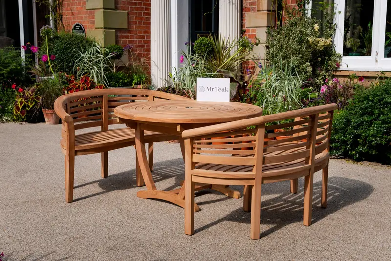 Woburn 4-Person Compact Teak Garden Furniture Set 1