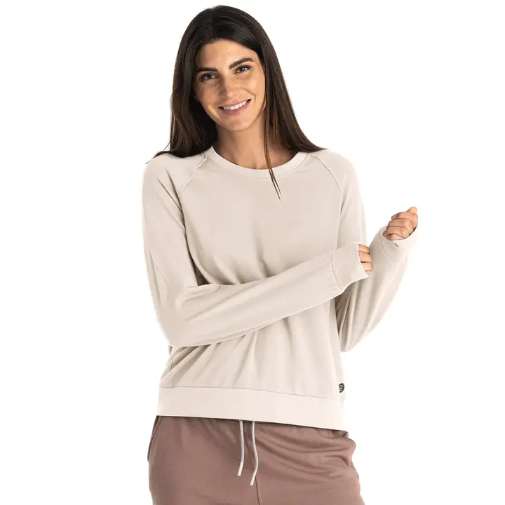 Women'S Bamboo Lightweight Fleece Crewneck Sweatshirt 1