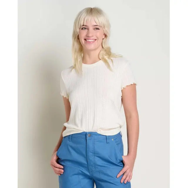Women'S Foothill Pointelle Baby-Tee 1