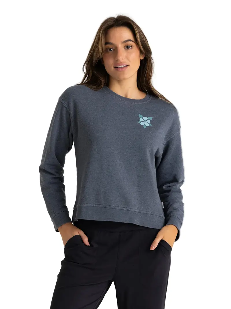 Women'S Mellow Meadow Fleece Crewneck Sweatshirt 1