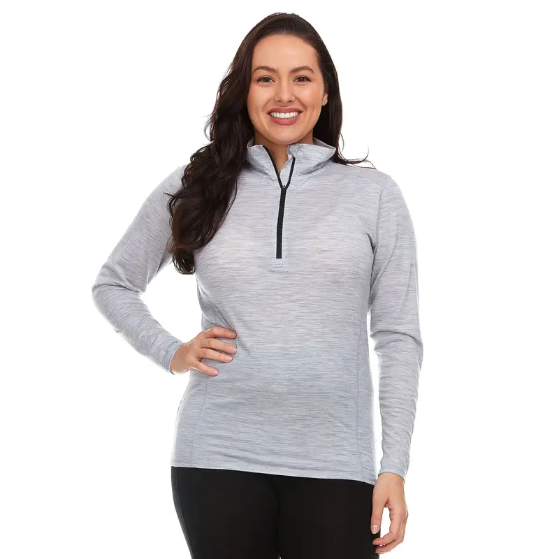 Women'S Microweight Merino Wool 1/4-Zip Top – Woolverino 7