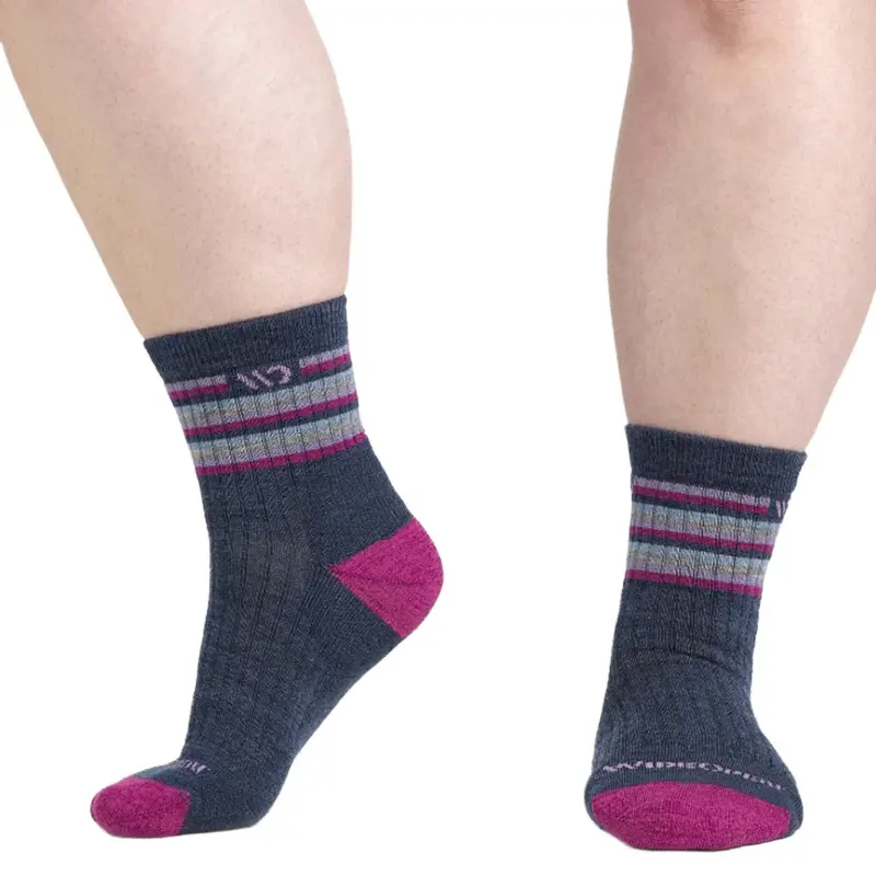 Women'S Multi-Stripe Cushioned Micro Crew Socks 1