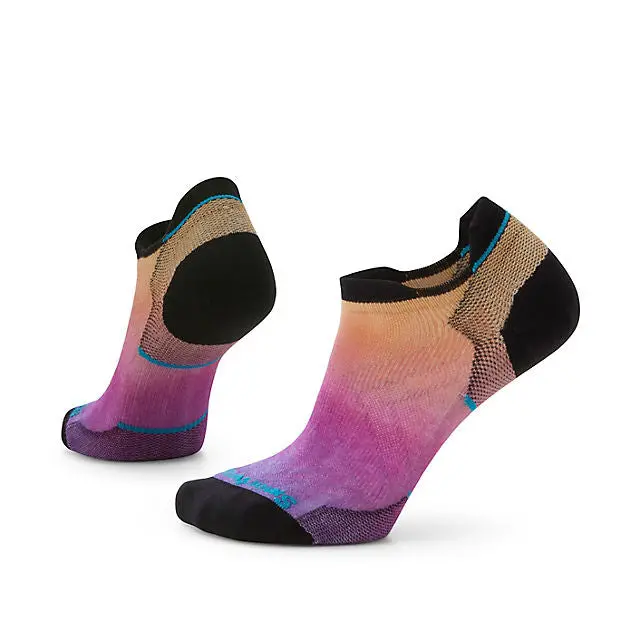 Women'S Run Zero Cushion Low Ankle Socks – Ombre Gradient Design 1