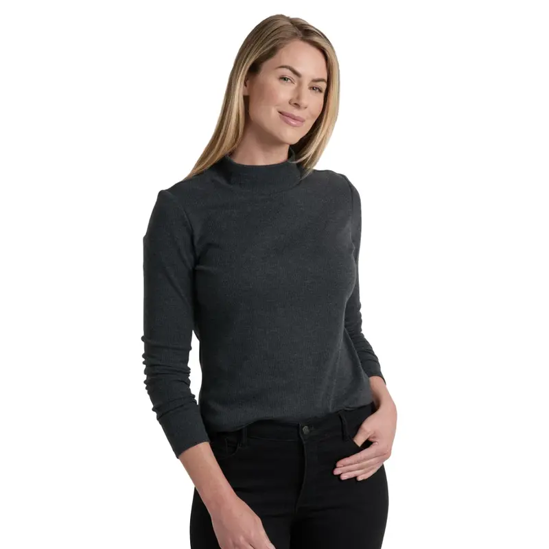 Women'S Verona Ribbed Long-Sleeve Top 1