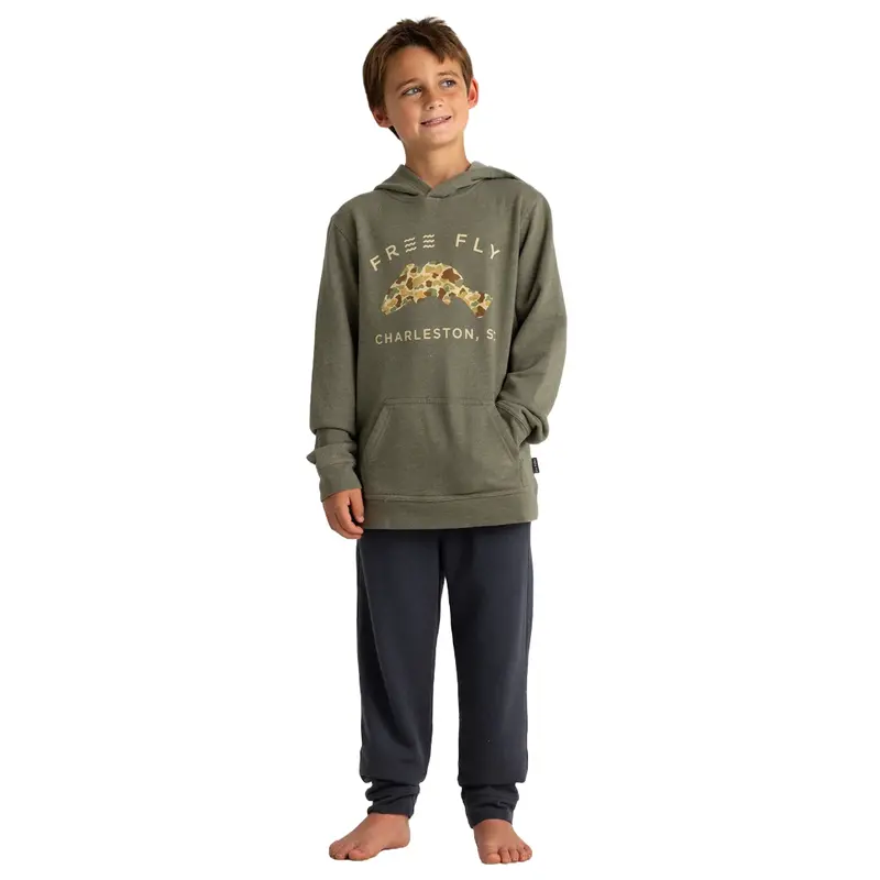 Youth Vintage Camo Redfish Hoodie 1